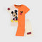 Mickey Mouse Printed Short Set (Orange-White)