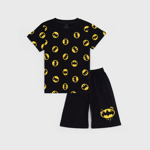Batman Printed Short Set (Black)