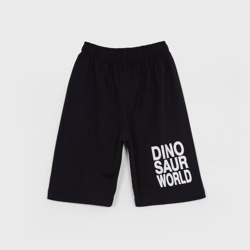 Dinosaur Printed Short Set (Yellow-Black)