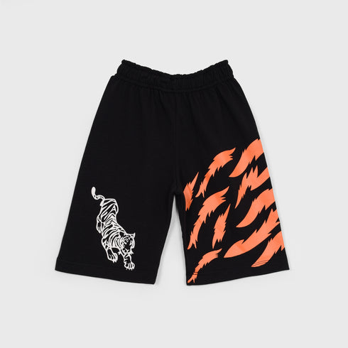 Tiger Printed Short Set (Orange)