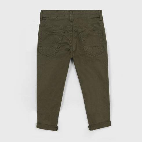 Stretchable Cotton Pants (Olive Green)
