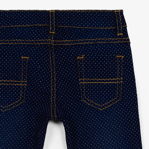 Dotted Denim Pants
