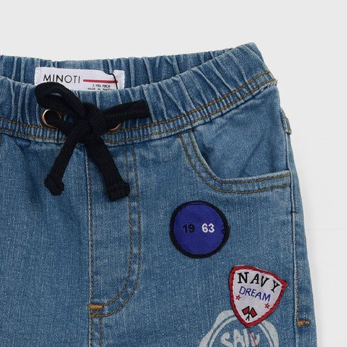 Stretchable Denim Shorts (Blue)