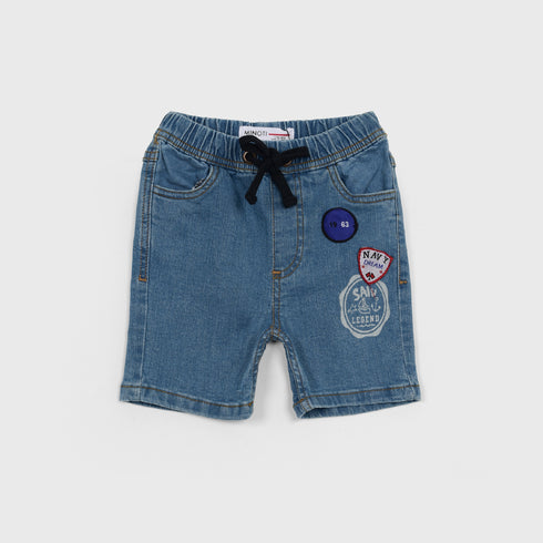 Stretchable Denim Shorts (Blue)