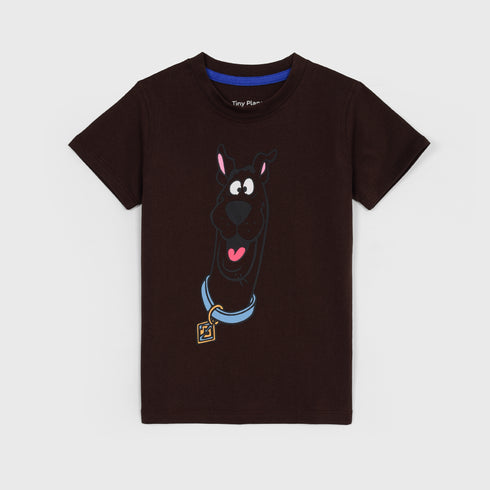 Scooby Doo Printed T-Shirt (Dark Brown)