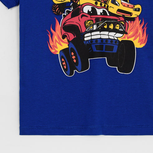 Racing Cars Cotton T-Shirt (Blue)