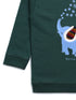Bubbly Elephant Fleece Sweatshirt (Dark Green)