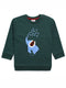 Bubbly Elephant Fleece Sweatshirt (Dark Green)