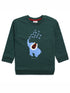 Bubbly Elephant Fleece Sweatshirt (Dark Green)