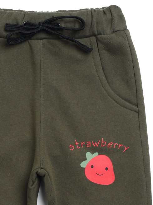 Strawberry Printed Raglan Fleece Suit