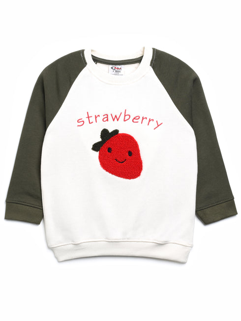 Strawberry Printed Raglan Fleece Suit
