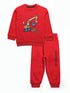 Crane Printed Fleece Suit (Red)