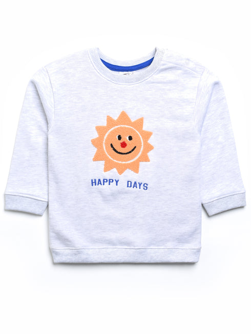 Happy Days Fleece Suit (Light Grey)