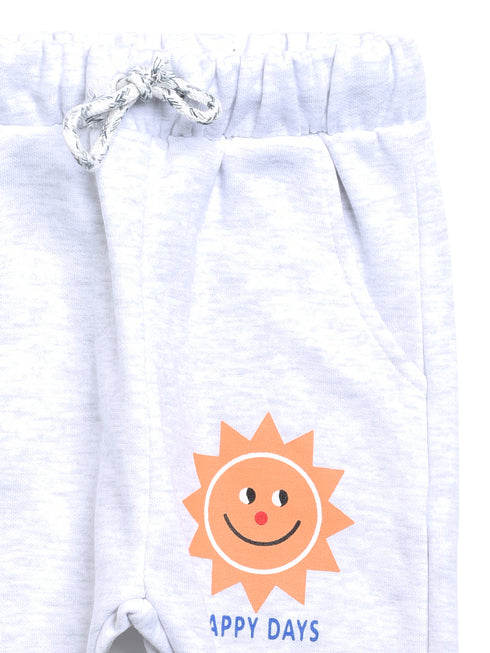 Happy Days Fleece Suit (Light Grey)