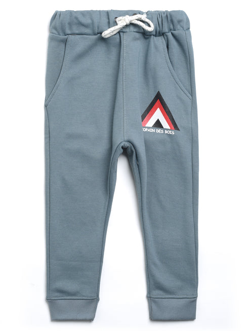 Towel Print Fleece Trouser (Blue-Grey)