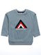 Towel Print Fleece Sweatshirt (Blue-Grey)