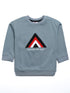 Towel Print Fleece Sweatshirt (Blue-Grey)