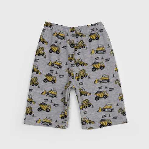 Trucks Allover Printed Terry Short Set (Grey)