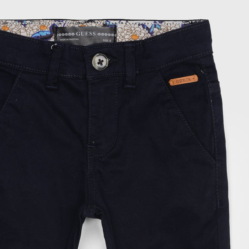 Stretchable Cotton Pants (Navy)