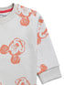 Mickey Themed Fleece Suit (Off-White/Pastel Orange)