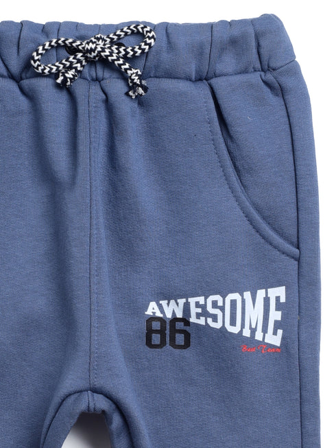 Awesome Printed Premium Fleece Sweatshirt (Blue)