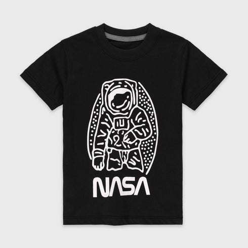 Nasa Astronaut Printed T-Shirt (Black)