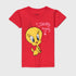 Tweety Printed Cotton Pajama Set (Red)