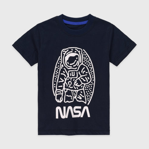 Nasa Astronaut Printed T-Shirt (Navy)