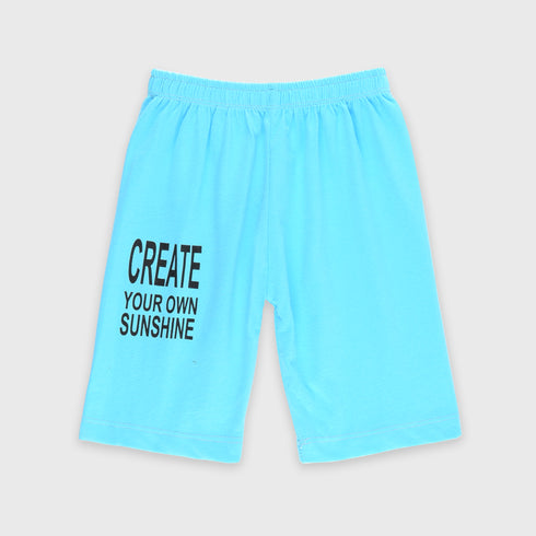 Sun Shine Cotton Short Set (Sky Blue)