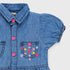 Denim Hearts and Stars Printed Frock (Blue)