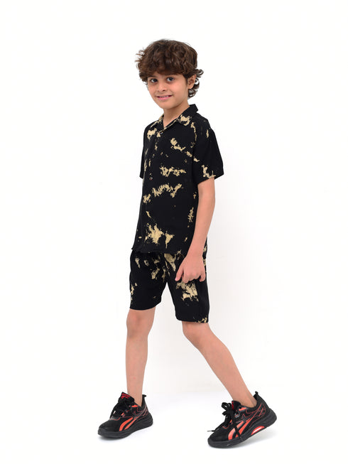 Tie & Die Imported Linen Set (Black)