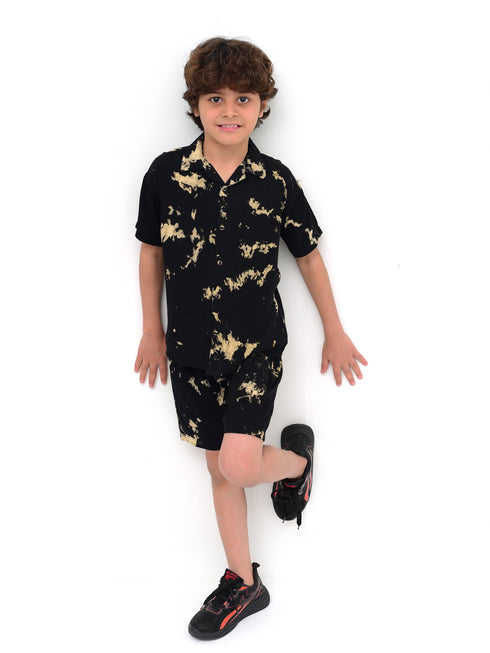 Tie & Die Imported Linen Set (Black)