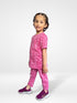 Hearts Printed Terry Pajama Set (Pink)