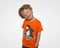 Cool Shark Printed Cotton T-Shirt (Orange)