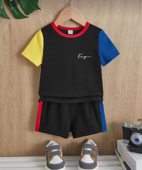 Multi Color Cotton Short Set