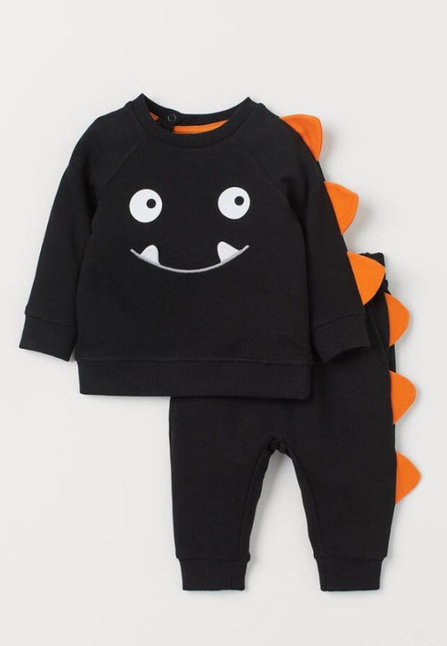 Little Monster Fleece Suit (Black)