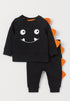 Little Monster Fleece Suit (Black)