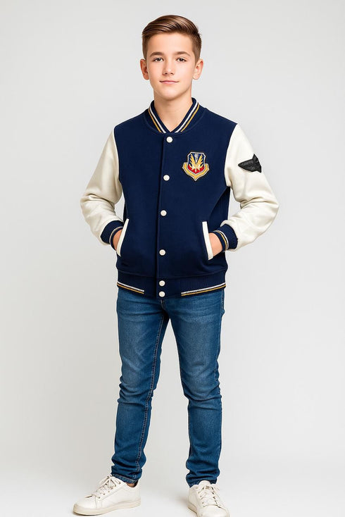 Captain's League Fleece Jacket (Navy Ivory)