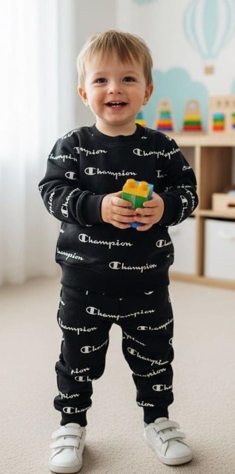 Logo Mania Fleece Suit (Black)