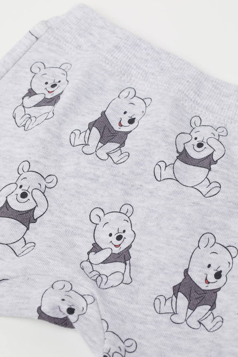 The Pooh Peek-a-Boo Fleece Suit (Heather Grey)