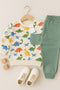 Dino Themed Fleece Suit (Cream-Green)