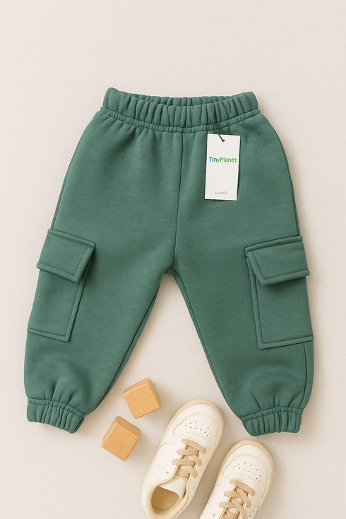 Cozy Fleece Cargo (Dark Green)