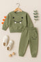 Little Monster Themed Fleece Suit (Green)