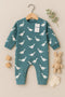 Dino World Fleece Sleepsuit (Blue Green)