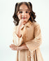 Imported Velour Princess Frock (Oatmeal)