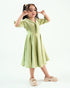 Imported Velour Princess Frock (Green)