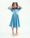 Imported Velour Princess Frock (Sky Blue)