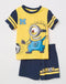 Minion Printed Cotton Short Set (Yellow-Navy)