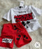 Mickey Mouse Cotton Short Set (Red)