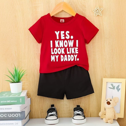 Yes I Know Cotton Short Set (Red)